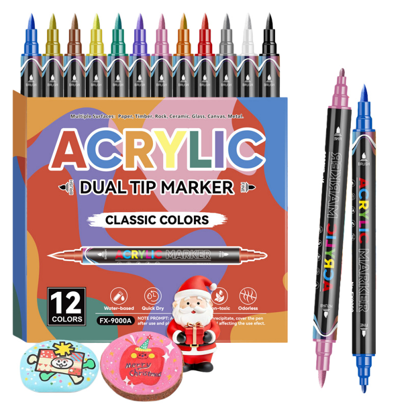 Correction Pen Fine - Markery akrylowe, pisaki akrylowe z podwójną