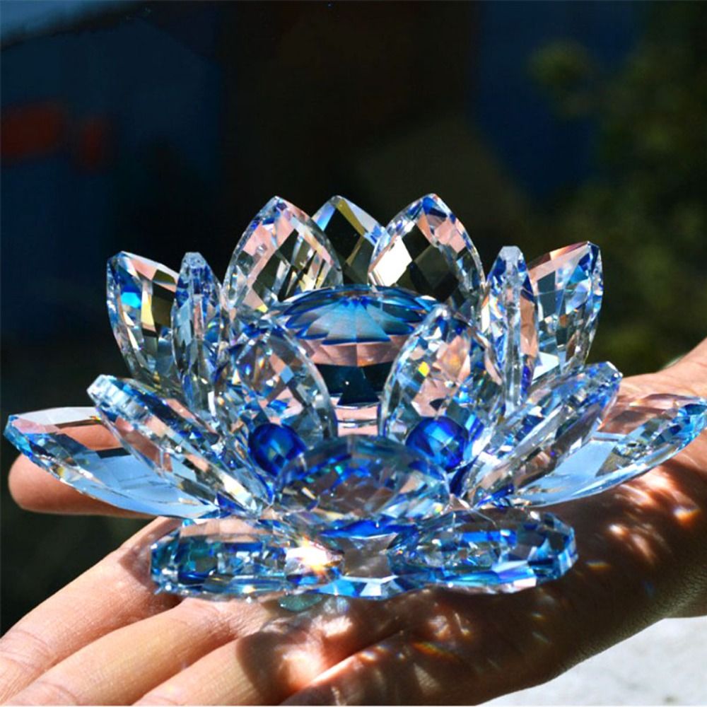 Paper Weight Crystal - Kryształowy kwiat lotosu figurka dekoracja ślubna