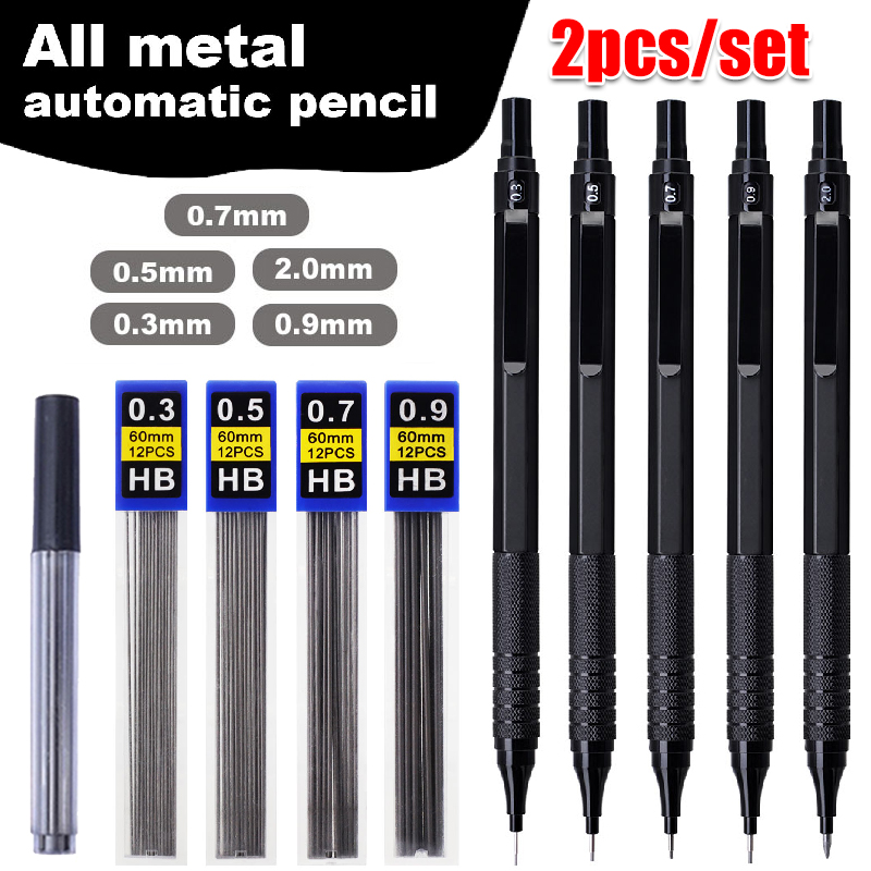 Czarny metalowy ołówek mechani – Mechanical Pencil 0.3 recenzja i cena